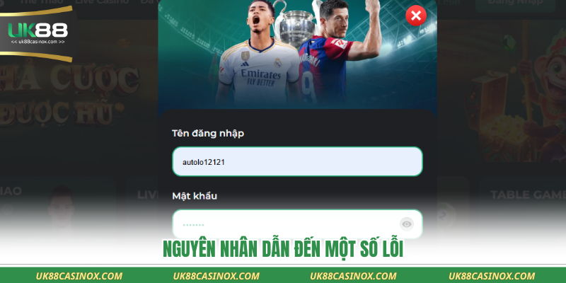 Nguyên nhân dẫn đến một số lỗi