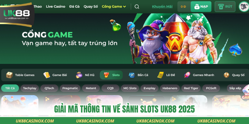 Giải mã thông tin về sảnh Slots UK88 2025