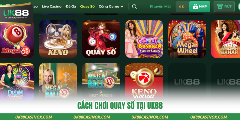 Cách chơi quay số tại UK88