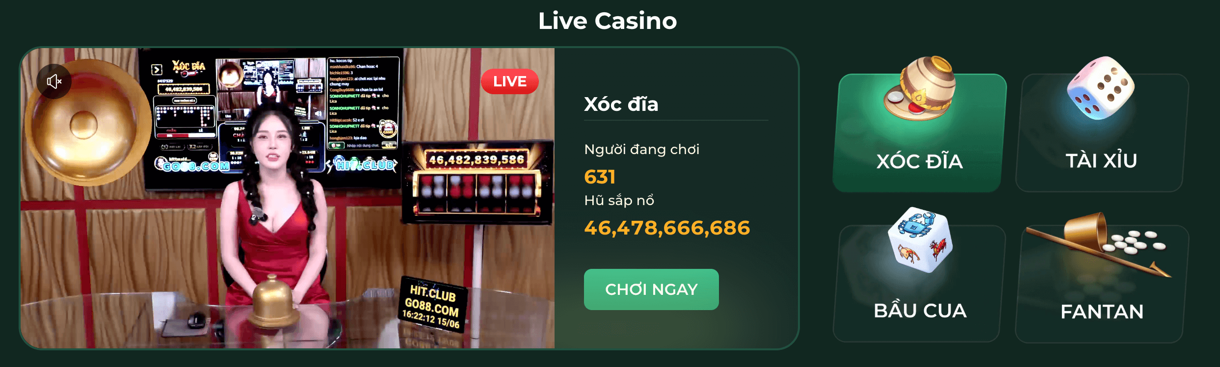 Game live uk88